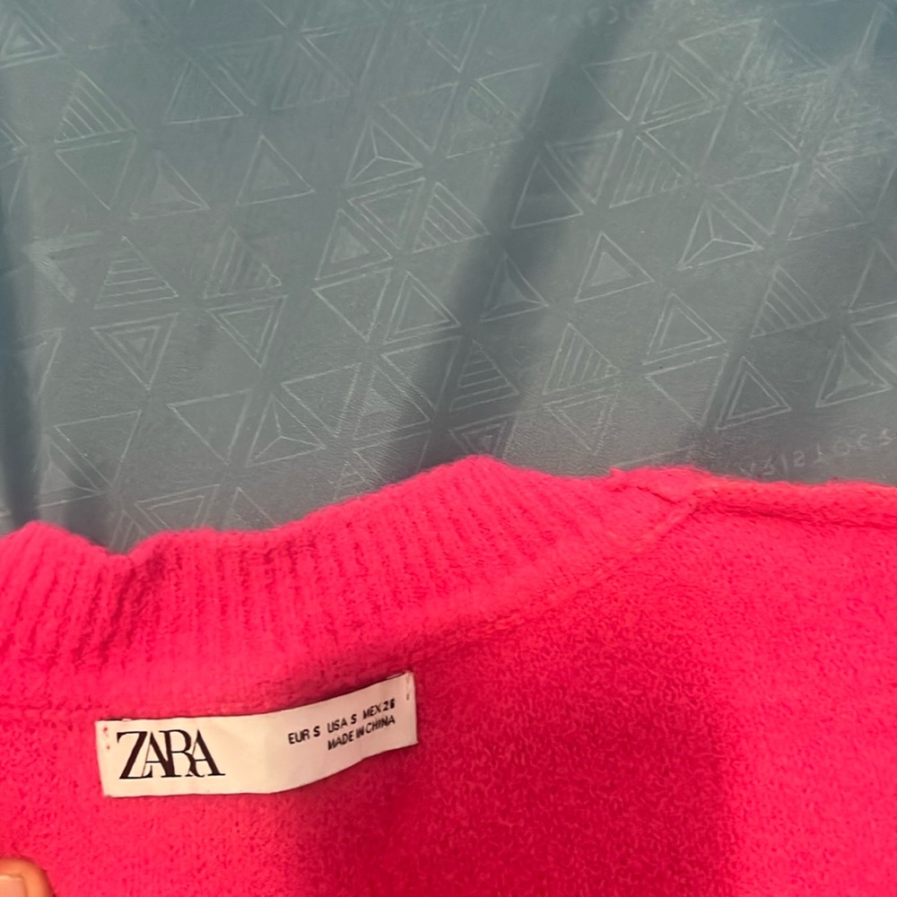 Zara new hot pink sweater